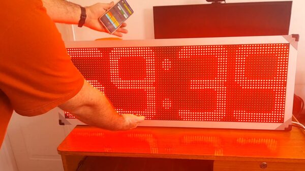 Cronómetro LED botón de disparo, perspectiva