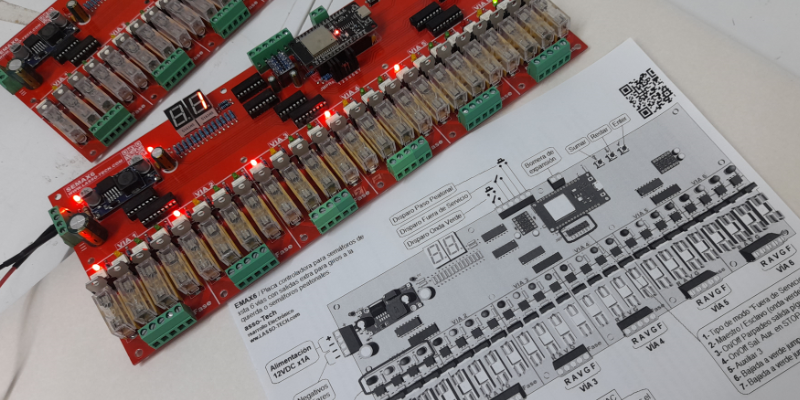 Placa tarjeta electrónica para secuenca de semáforo